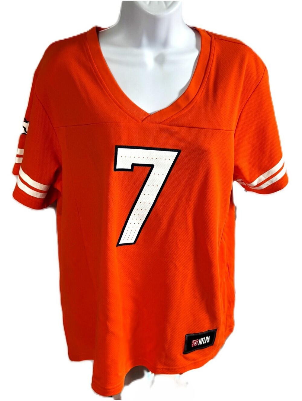 John Elway Denver Broncos NFL NFLPA Jersey Shirt Orange Womens XL NEW